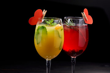 fruit cocktails for Valentine Day