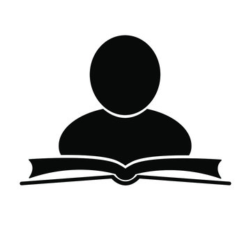 read book icon on white background