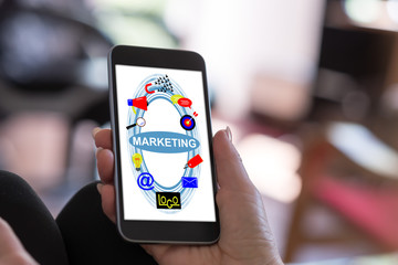 Marketing concept on a smartphone