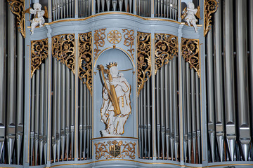 Kirchenorgel  im Benediktinerkloster, Mariastein, Solothurn, Schweiz