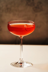 Classic alcoholic cocktail beverage, close-up