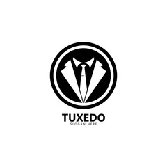 Tuxedo logo template vector icon illustration