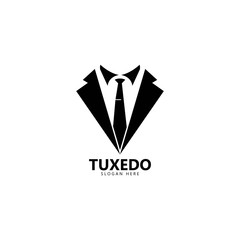 Tuxedo logo template vector icon illustration