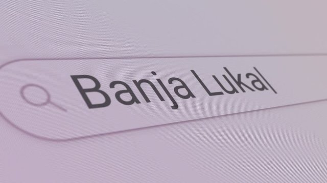 Banja Luka Search Bar Close Up Single Line Typing Text Box Layout Web Database Browser Engine Concept
