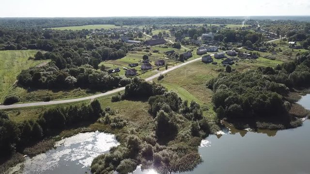 Beautiful landscape of lake Hodtsy