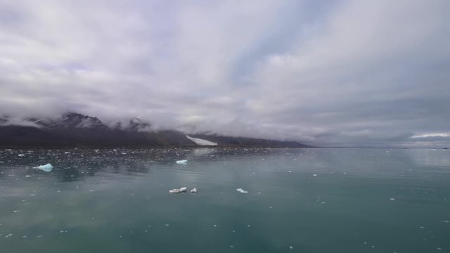 Time Lapse of the Monacobreen Glacier at Liefdefjord in Svalbard, Norway.