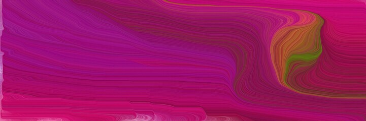 Obraz premium futuristic background banner with dark moderate pink, saddle brown and medium violet red color. smooth swirl waves background design