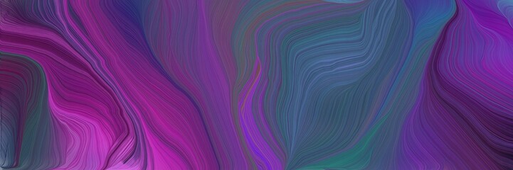 Fototapeta premium futuristic background banner with dark slate blue, moderate violet and dark magenta color. contemporary waves design