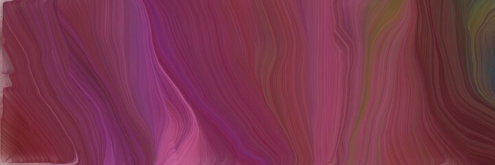 futuristic banner with waves. modern curvy waves background illustration with dark moderate pink, mulberry  and very dark violet color