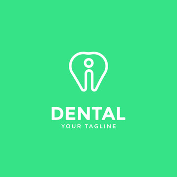 dental or dentist care logo template 