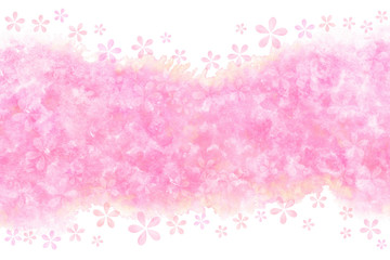 桜 春 ピンク アブストラクト 水彩 背景
