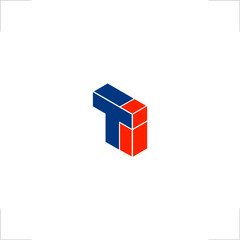 T letter logo I letter initial design TI