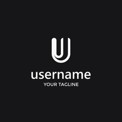 letter u logo modern design template modern