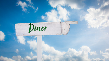 Street Sign to Diner