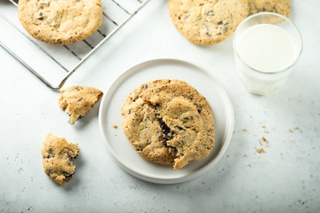 Traditional homemade chocolate chip cookies