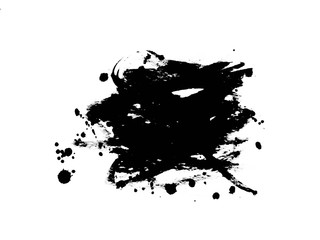 Black Ink Texture Color Paint.