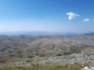 Scenic mountain panorama of alps