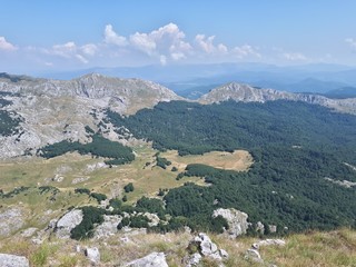 Scenic mountain panorama of alps