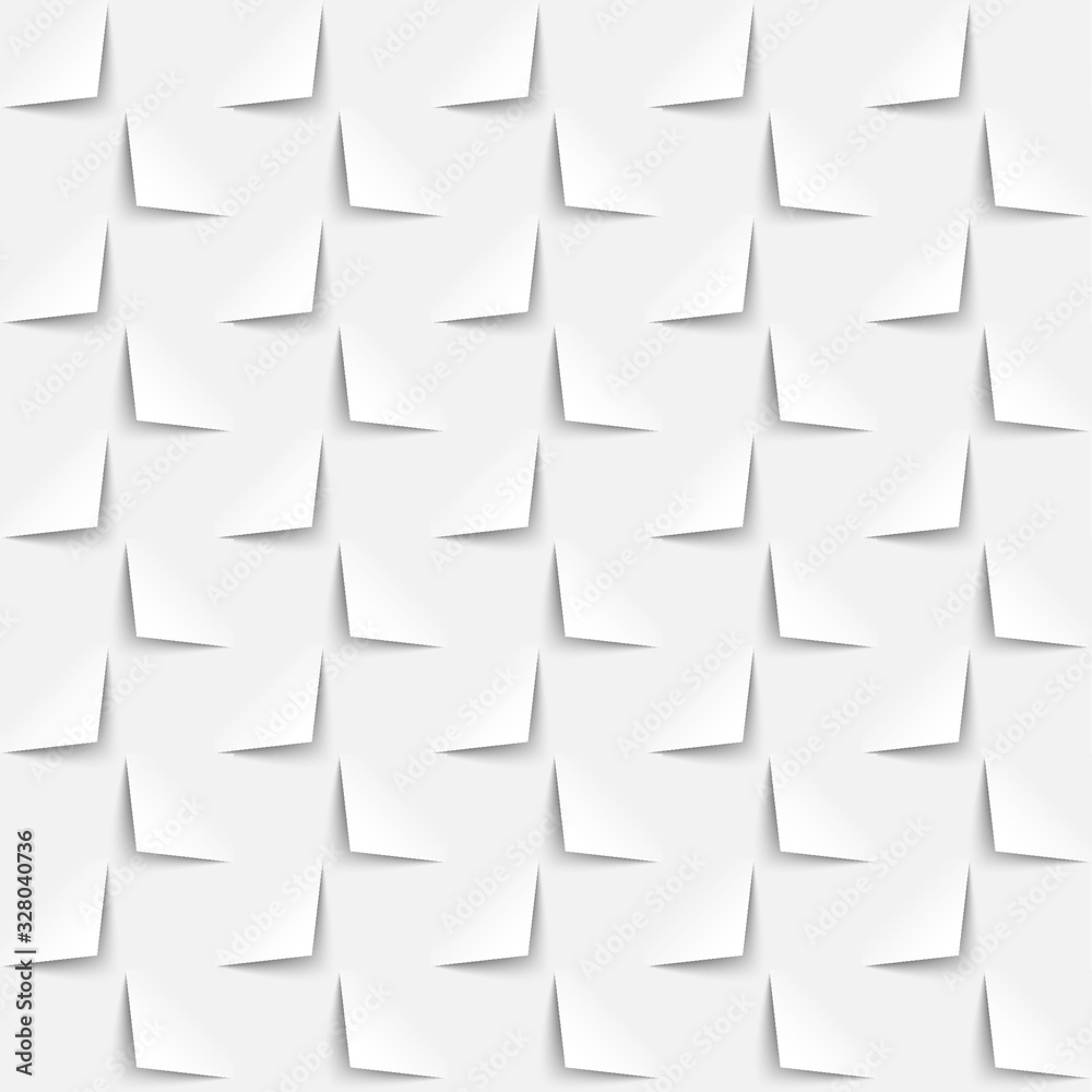Poster white background 3d paper style, seamless pattern