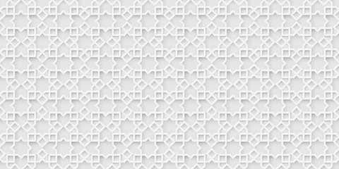White islamic background, light arabic pattern