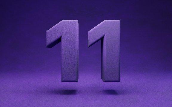 Violet velvet number 11. Indigo color font character. Stock Illustration |  Adobe Stock