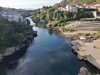 River Neretva in city Mostar