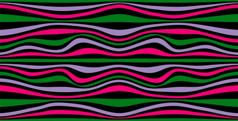 Color striped waves