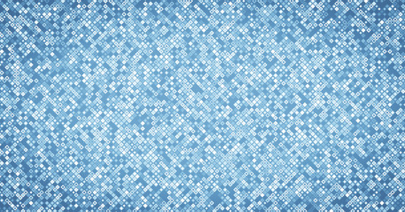 Small color blocks and pixels. Abstract luminescent pixel mosaic illustration. Futuristic banner technology. 