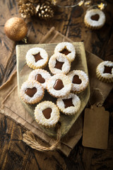 Homemade chocolate cut-out cookies
