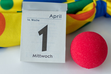 calendar with the date April 1, Wednesday