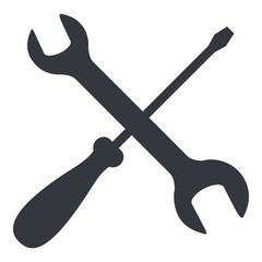 Vector Black Icon - Setting and Options Symbol.