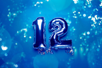 Silver Number Balloons 12