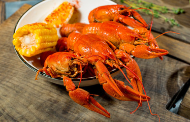 boiled crayfish with spices