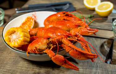 boiled crayfish with spices