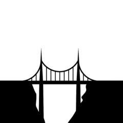 Simple bridge icon isolated on white background