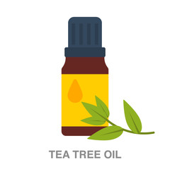 tea tree oil flat icon on white transparent background. You can be used black ant icon for several purposes.	