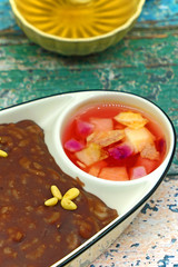 Korean congee on the table