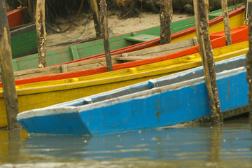 Fototapeta na wymiar barcos de pesca em Natal, Rio Grande do Norte, Brasil