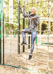 Fit Senior Woman Exercise At Outdoor Gym
