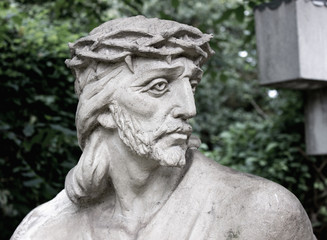 Fototapeta premium The face of Jesus Christ before suffering. Death and resurrection