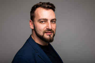 Fototapeta premium Portrait of business man wearing smart casual clothes