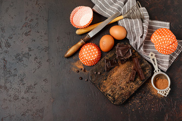 Ingredients and Tools for Chocolate Baking