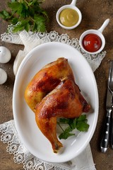 Delicious homemade grilled chicken legs.