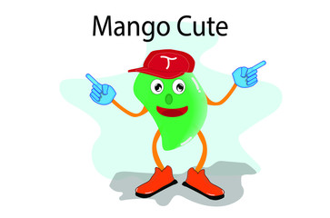 Lovely Mango Icon Vector On White Background.