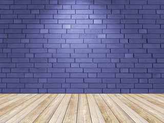 Spotlight background. Empty brick wall interior