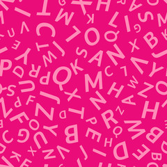 Alphabet vector seamless background