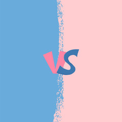 VS screen. Versus vector sign with copy space.