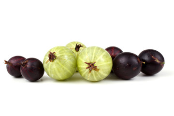 Different color gooseberries