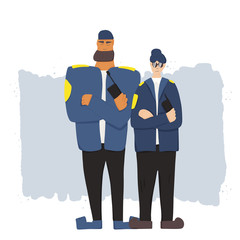 Security guard  man person concept. Vector design