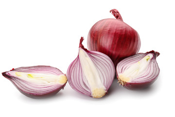 Fresh raw onion on white background
